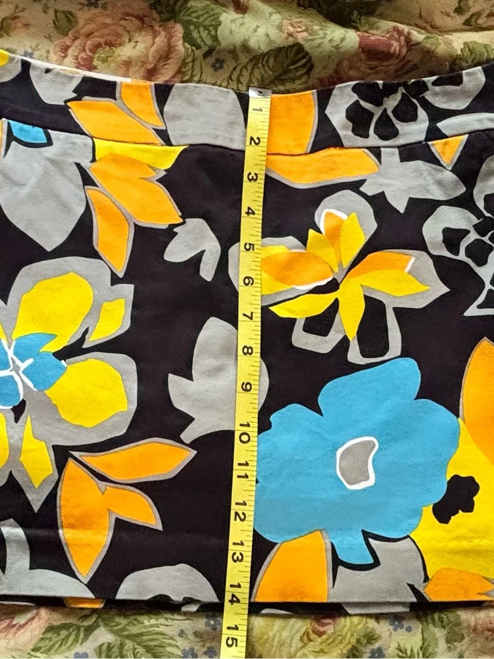 LOUDMOUTH Ladies FLORAL golf skort BLACK BLUE ORANGE size 10